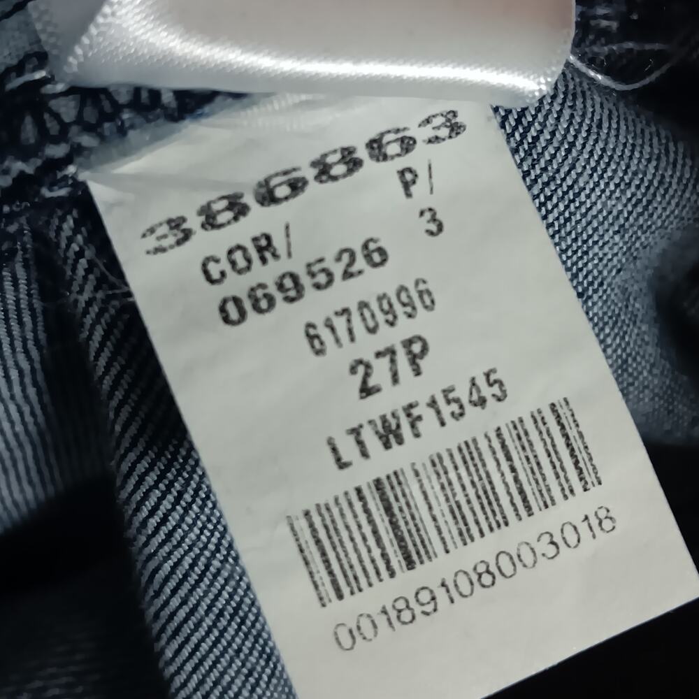 Ann Taylor LOFT Flare Mid Rise Jeans Size 27/4 Dark Blue 5 Pockets - Picture 8 of 9